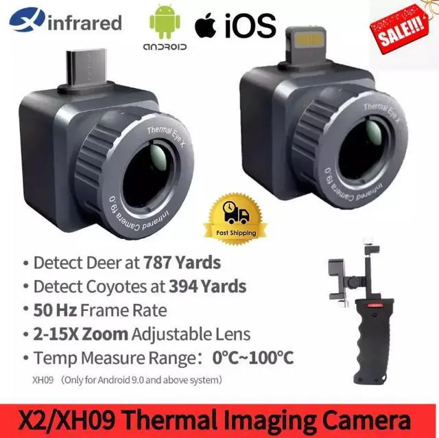 Main image of InfiRay XH09 Thermal Imager Camera Monocular Hunting with 2-15X Zoom w/ Bracket for iPhone iOS