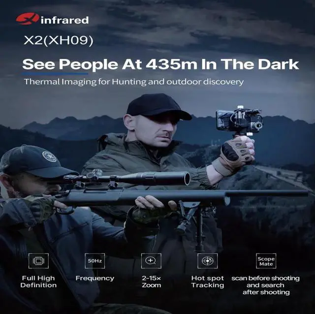 Alt view image 2 of 7 - Xinfrared XH09 Night Vision Thermal Monocular Thermal Imaging Hot Spot Tracking for iPhone iOS