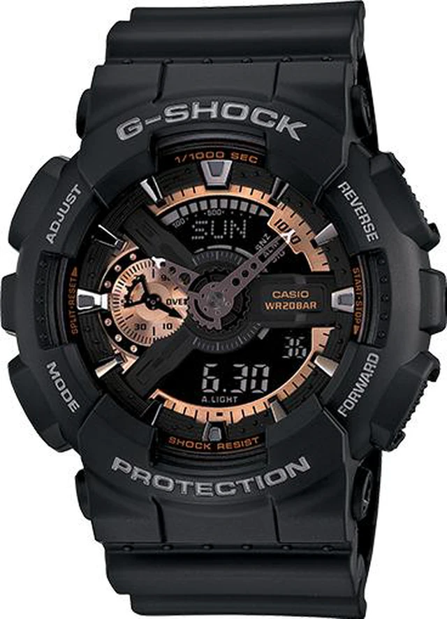 Alt view image 6 of 18 - Casio G Shock Black / Rose Dial Men's Watch - GA110RG-1A
