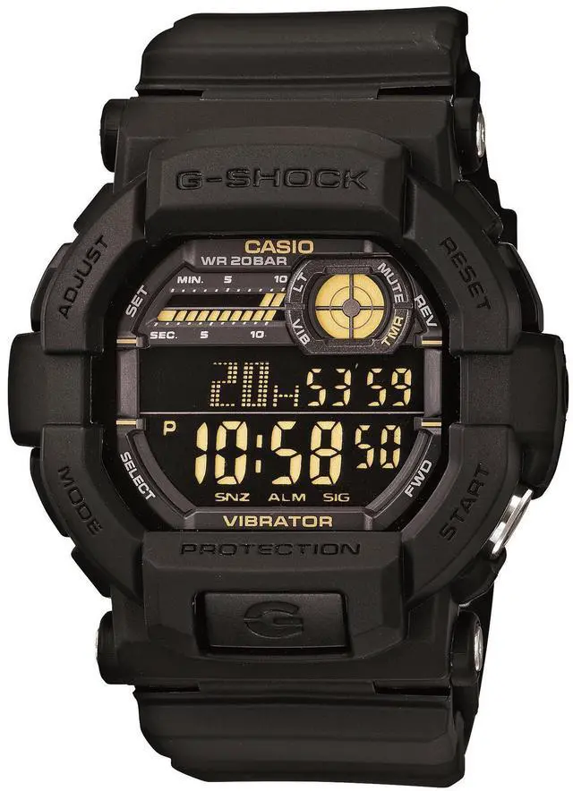 Alt view image 6 of 12 - Casio G-Shock Mens Shock Resistant Digital Sports Watch - Black - GD-350-1BCR