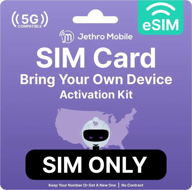 Alt view image 7 of 13 - Jethro Mobile eSIM USA Kit (Uses T-Mobile Network)