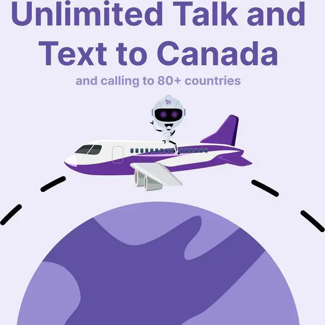 Alt view image 10 of 10 - Jethro Mobile - eSIM USA for Canadian Travelers, Unlimited Talk & Text, Uses T-Mobile Network, 90 Days Service with Easy Activation and International Calling to Canada