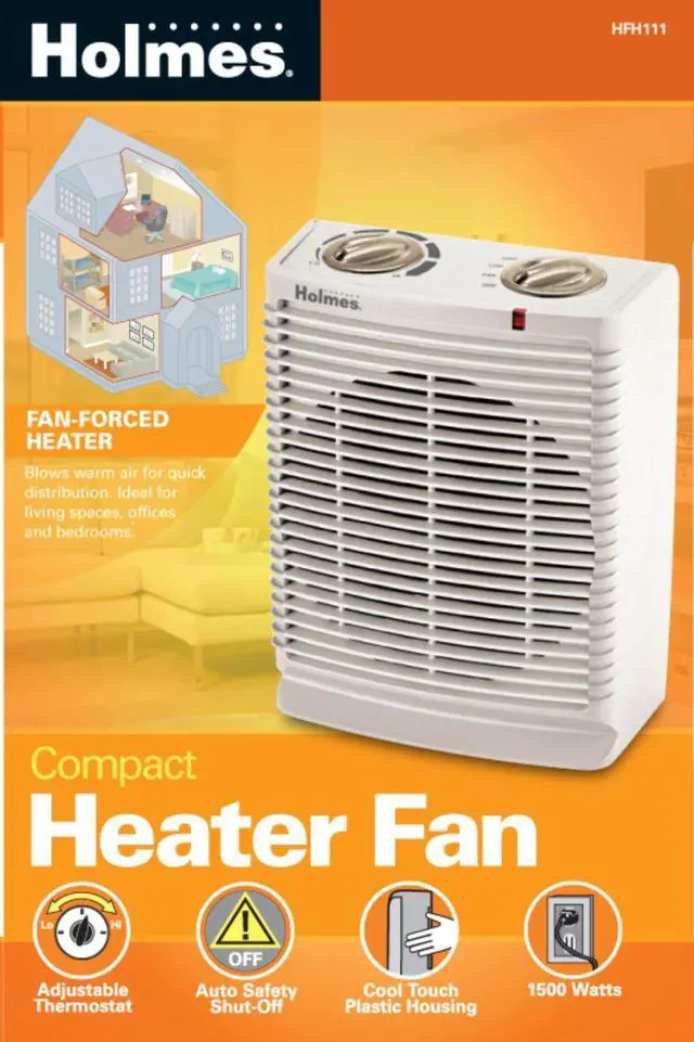 Alt view image 3 of 3 - Holmes® Desktop Heater Fan with Manual Thermostat HFH111T-NU