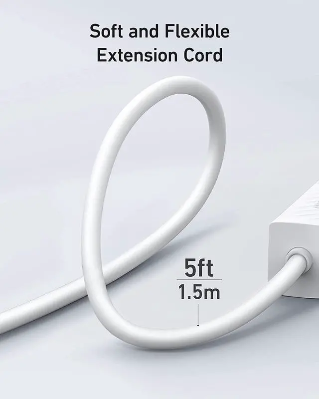 Alt view image 5 of 6 - Anker USB C Travel Power Strip, USB C Charger 30W with 511 USB Power Strip, 2AC Outlets 2USB Fast Charge, 5ft Extension Cord,Protable for Dorm/Room/Office/School, Cruise Ship Essential, TUV Listed