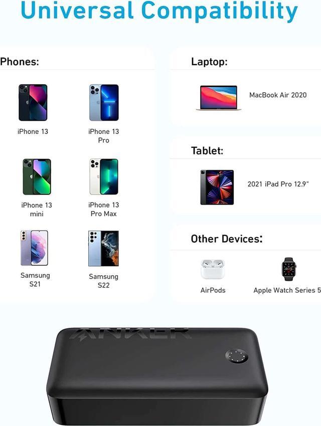 Alt view image 5 of 6 - Anker Portable Charger, 347 Power Bank (PowerCore 40K), 40,000mAh 30W Battery Pack with USB-C High-Speed Charging, for MacBook, iPhone 13 / Pro/Pro Max/Mini, Samsung Galaxy, iPad, AirPods, and More