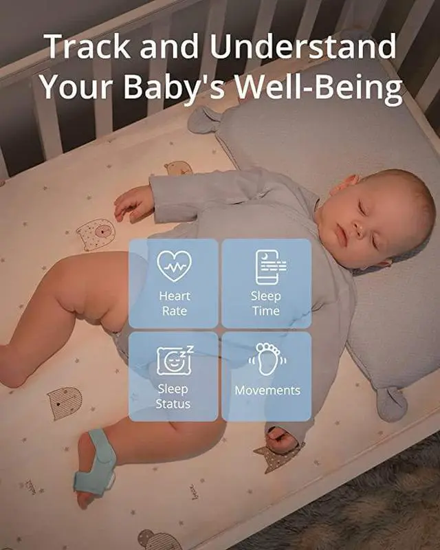 Alt view image 3 of 7 - eufy Baby Smart Sock, Track Sleep Patterns and Heart Rate, Smart Baby Monitor, for Babies 0-18 Months, Use for 24 Hours