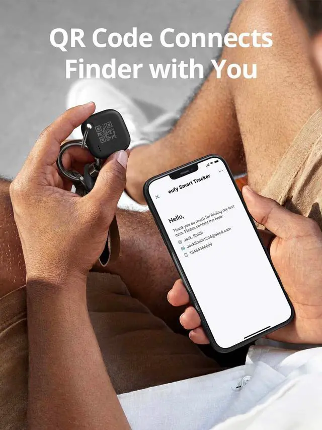 Alt view image 3 of 6 - eufy Security by Anker SmartTrack Link (Black, 1-Pack), Android not Supported, Works with Apple Find My (iOS only), Key Finder, Bluetooth Tracker for Earbuds and Luggage, Phone Finder, Water Resistant