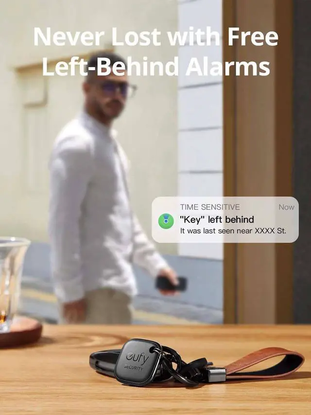 Alt view image 2 of 6 - eufy Security by Anker SmartTrack Link (Black, 2-Pack), Android not Supported, Works with Apple Find My (iOS only), Key Finder, Bluetooth Tracker for Earbuds and Luggage, Phone Finder, Water Resistant
