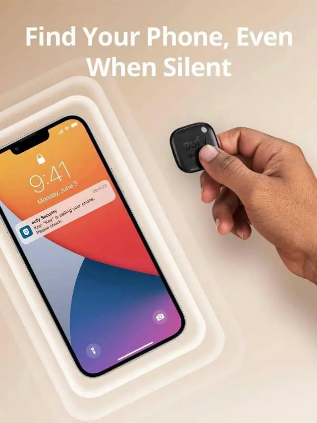 Alt view image 5 of 6 - eufy Security by Anker SmartTrack Link (Black, 2-Pack), Android not Supported, Works with Apple Find My (iOS only), Key Finder, Bluetooth Tracker for Earbuds and Luggage, Phone Finder, Water Resistant