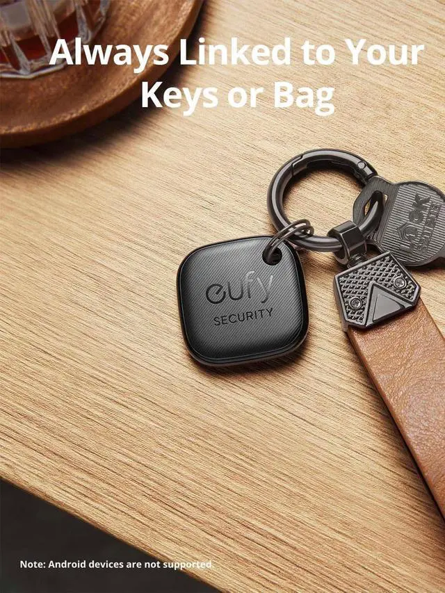 Alt view image 4 of 6 - eufy Security by Anker SmartTrack Link (Black, 2-Pack), Android not Supported, Works with Apple Find My (iOS only), Key Finder, Bluetooth Tracker for Earbuds and Luggage, Phone Finder, Water Resistant