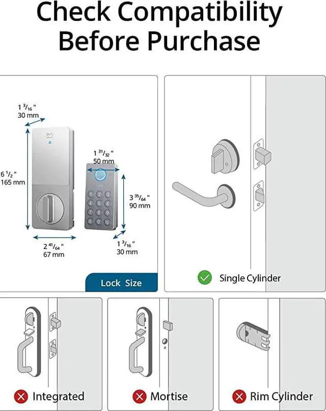 Alt view image 5 of 6 - eufy Security E130 Retrofit Smart Lock+Wireless Keypad, Fits Your Existing Deadbolt, Fingerprint Keyless Entry Door Lock, Built-In Wi-Fi, App Remote Control, Bluetooth Electronic Lock, IP65 waterproof