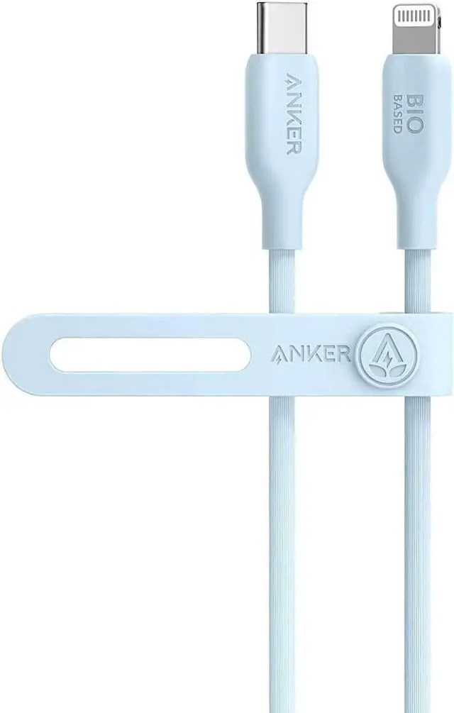 Main image of Anker USB-C to Lightning Cable, 541 Cable (Misty Blue, 3ft), MFi Certified, Bio-Based Fast Charging Cable for iPhone 14 14pro 14pro Max 13 13 Pro 12 11 X XS XR 8 Plus (Charger Not Included)