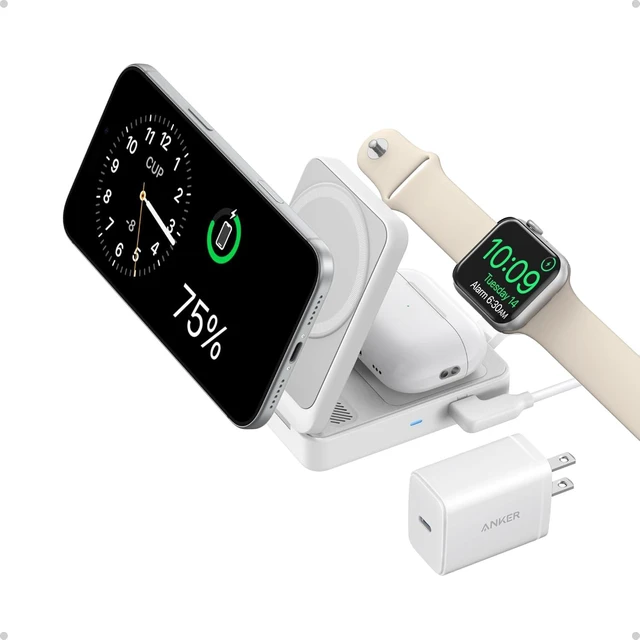 Main image of Anker MagGo 3-in-1 MagSafe-Compatible Qi2 15W Foldable Charging Station