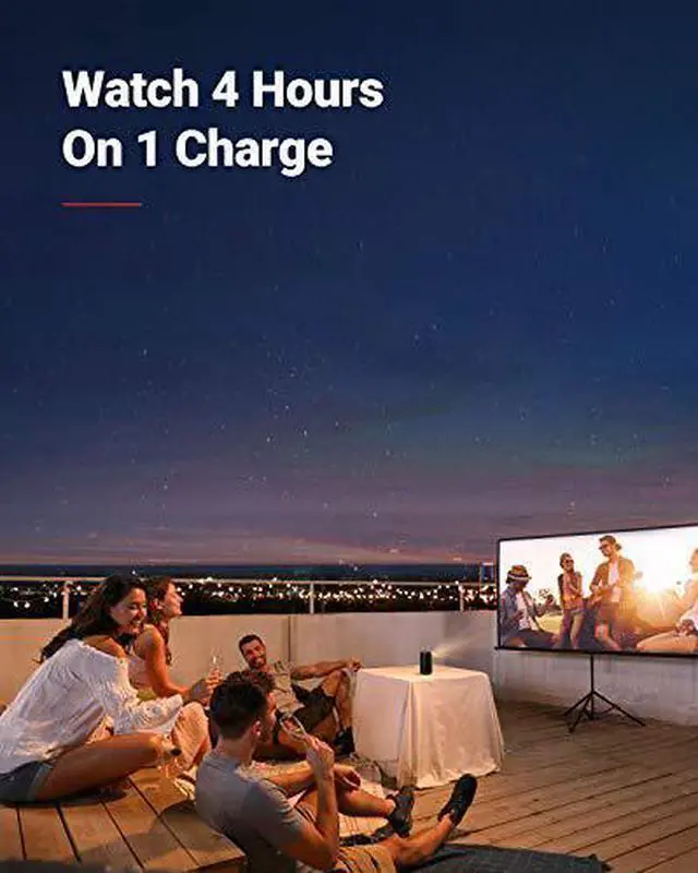 Alt view image 5 of 7 - Anker Nebula Capsule Max, Pint-Sized Wi-Fi Mini Projector, 200 ANSI Lumen Portable Projector, 8W Speaker, Movie Projector, 100 Inch Picture, 4-Hour Video Playtime, Outdoor Projector—Watch Anywhere