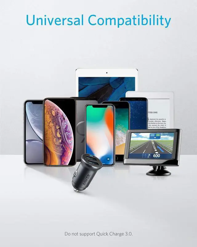 Alt view image 7 of 7 - Anker Car Charger, Mini 24W Dual USB Car Charger, PowerDrive 2 Alloy Car Adapter with Blue LED for iPhone12/12 Pro/11/11 Pro/XR/Xs/Max/X, iPad Pro/Air 2/mini, Galaxy (Not Compatible with Quick Charge)