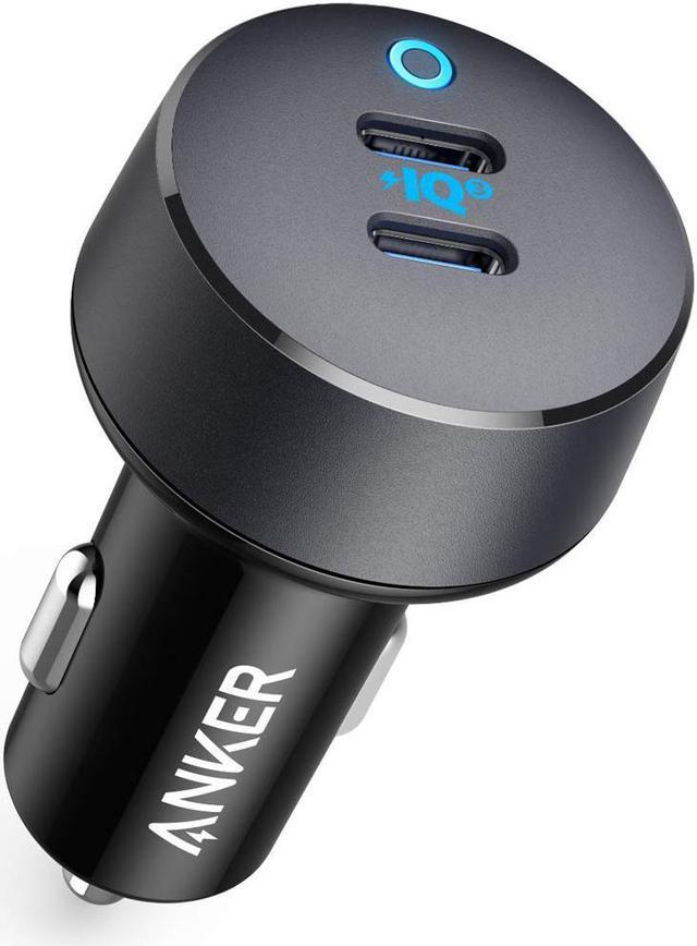 Anker USB C Car Charger, 40W 2-Port PowerIQ 3.0 Type C Car Adapter,  PowerDrive III