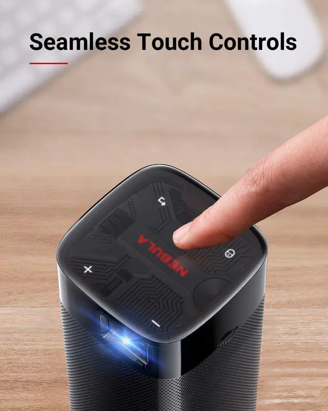 Alt view image 4 of 7 - Anker Nebula Apollo, Wi-Fi Mini Projector, 200 ANSI Lumen Portable Projector, 6W Speaker, Movie Projector, 100 Inch Picture, 4-Hour Video Playtime, Outdoor Projector - Watch Anywhere