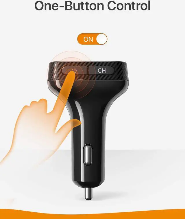 Alt view image 7 of 7 - Anker Roav SmartCharge T2 Bluetooth FM Transmitter for Car, Audio Adapter and Receiver, Car Charger, Power IQ 3.0, Bluetooth 5.0, Wireless Calling, Noise Cancellation