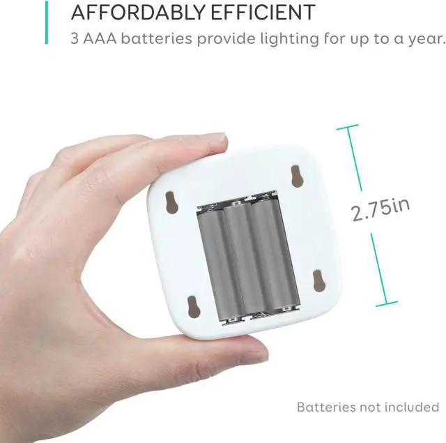 Alt view image 5 of 7 - eufy by Anker, Lumi Stick-On Night Light, Warm White LED, Motion Sensor, Bedroom, Bathroom, Kitchen, Hallway, Stairs, Energy Efficient, Compact, 3-pack