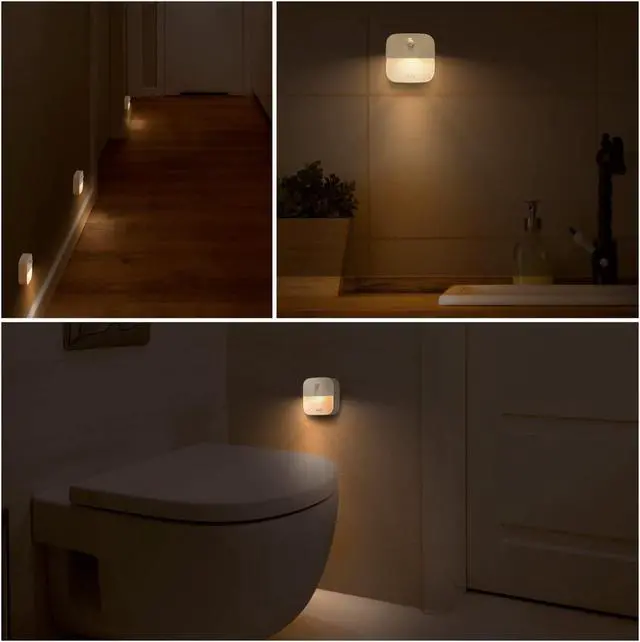Alt view image 7 of 7 - eufy by Anker, Lumi Stick-On Night Light, Warm White LED, Motion Sensor, Bedroom, Bathroom, Kitchen, Hallway, Stairs, Energy Efficient, Compact, 3-pack