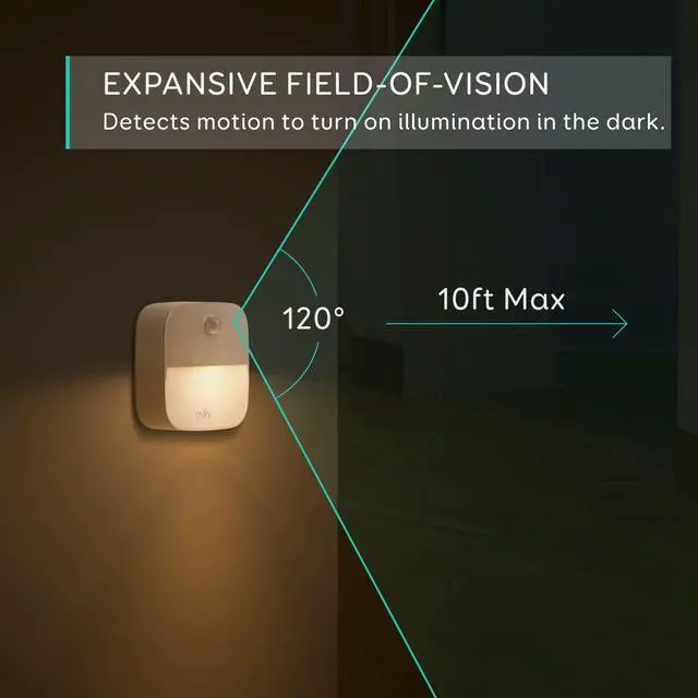 Alt view image 4 of 7 - eufy by Anker, Lumi Stick-On Night Light, Warm White LED, Motion Sensor, Bedroom, Bathroom, Kitchen, Hallway, Stairs, Energy Efficient, Compact, 3-pack