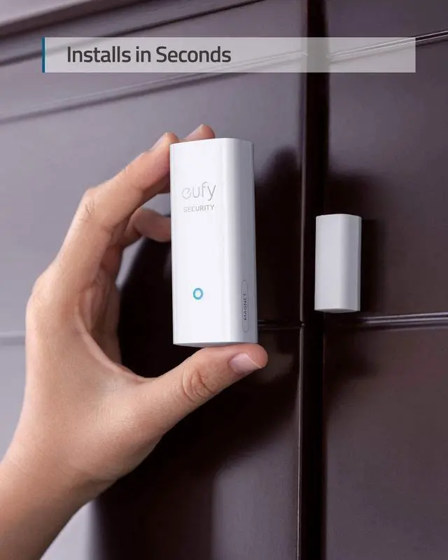 Alt view image 4 of 7 - eufy Security Entry Sensor, Detects Opened and Closed Doors or Windows, Sends Alerts, Triggers Siren, 2-Year Battery Life, Requires eufy Security HomeBase, Links with HomeBase-Connected Devices