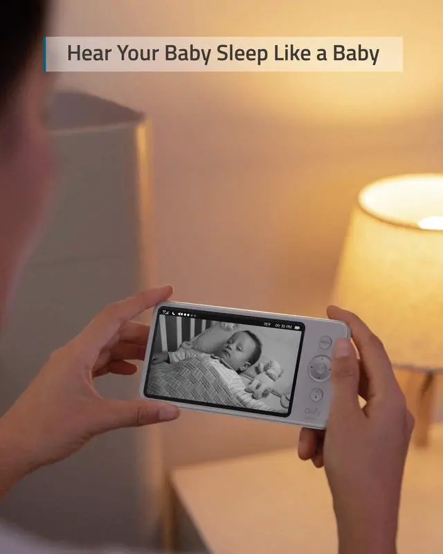 Alt view image 6 of 6 - Video Baby Monitor, eufy Security Video Baby Monitor with Camera and Audio, 720p HD Resolution, Ideal for New Moms, 5 inch Display, 110° Wide-Angle Lens Included, Night Vision