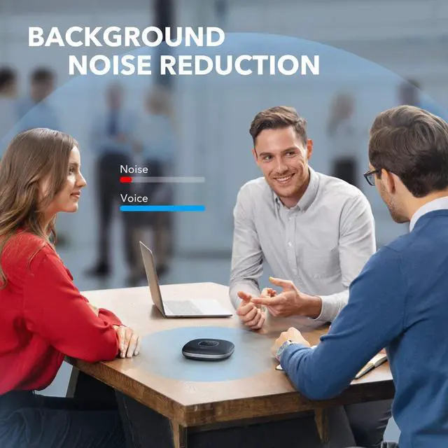 Alt view image 3 of 8 - Anker PowerConf Bluetooth Speakerphone with 6 Microphones, Enhanced Voice Pickup, 24 Hour Call Time, Bluetooth 5, USB C, Conference Speaker Compatible with Leading Platforms, PowerIQ Technology