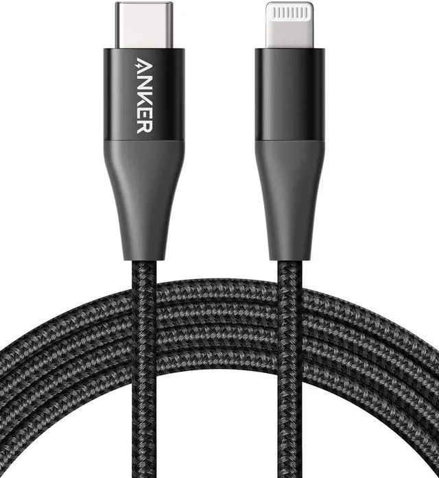 Main image of Anker iPhone 12 Charger, USB C to Lightning Cable [6ft Apple Mfi Certified] Powerline+ II Nylon Braided Cable for iPhone 12/Mini/ 11/11 Pro/11 Pro Max/X/XS/XR/XS Max/8/8 Plus, Supports Power Delivery
