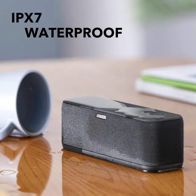 Alt view image 7 of 7 - Anker Soundcore Boost Bluetooth Speaker, Portable Speaker with Well-Balanced Sound, BassUp, 12H Playtime, USB-C, IPX7 Waterproof, Wireless Speaker with Customizable EQ via App, Wireless Stereo Pairing