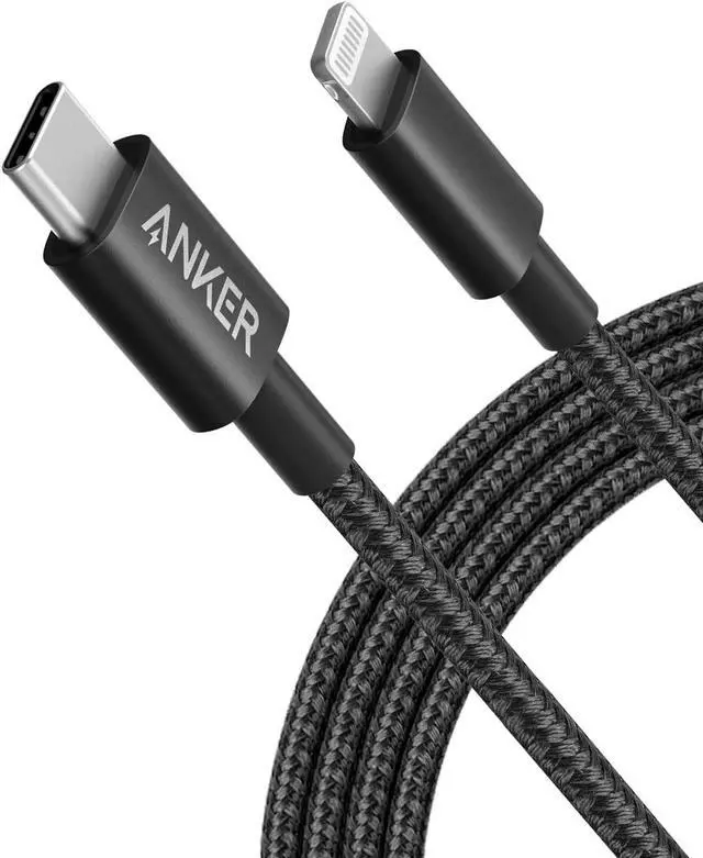 Main image of Anker iPhone 12 Charger Cable, New Nylon USB-C to Lightning Charging Cord for [6 ft MFi Certified] for iPhone 12/11 Pro/X/XS/XR / 8 Plus/iPad 8, Supports Power Delivery