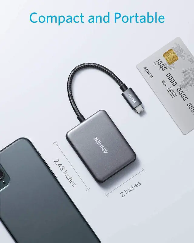 Alt view image 6 of 7 - Anker USB C to Dual HDMI Adapter, Compact and Portable USB C Adapter, Supports 4K@60Hz and Dual 4K@30Hz, for MacBook Pro, MacBook Air, iPad Pro, XPS, and More [Compatible with Thunderbolt 3 Ports]