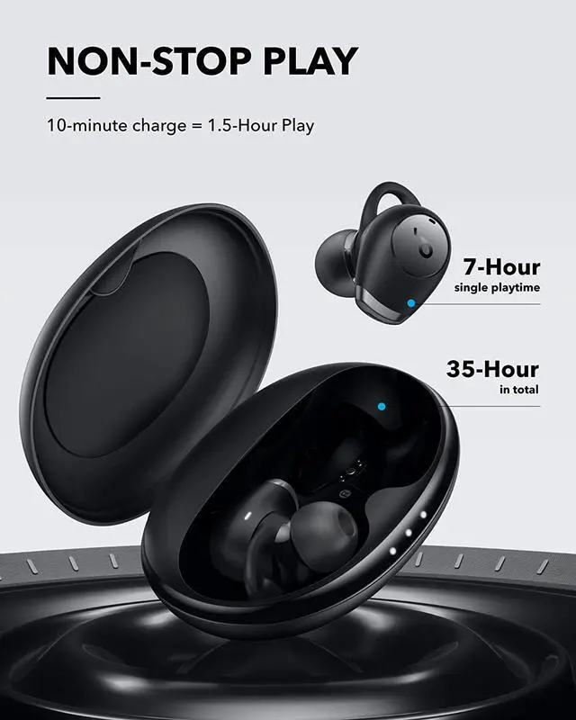 Alt view image 5 of 7 - Soundcore by Anker Life A2 NC Multi-Mode Noise Cancelling Wireless Earbuds, ANC Bluetooth Earbuds with 6-Mic Clear Calls, 35-Hr Playtime, and Deep Bass, Fast Charging, Transparency, and App