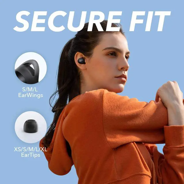 Alt view image 5 of 7 - Soundcore by Anker Life A1 True Wireless Earbuds, Powerful Customized Sound, 35H Playtime, Wireless Charging, USB-C Fast Charge, IPX7 Waterproof, Button Control, Bluetooth Earbuds, Commute, Sports