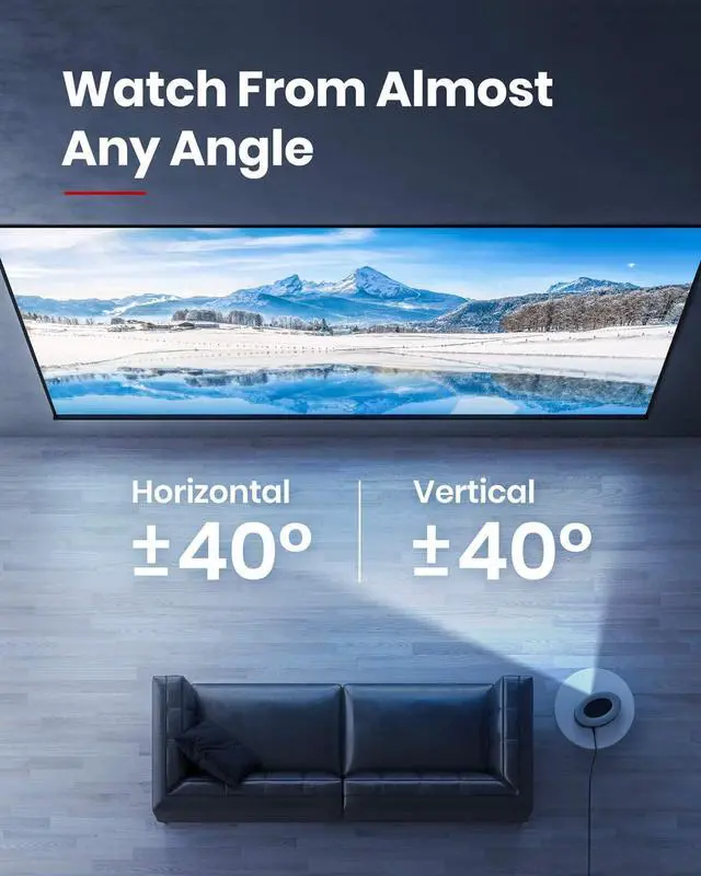 Alt view image 7 of 7 - Anker Nebula Cosmos Full HD 1080p Home Entertainment Projector, 1080p Video Projector, 810 ANSI Lumen, Android TV 9.0, Digital Zoom, HLG, HDR10,(Onyx Black)