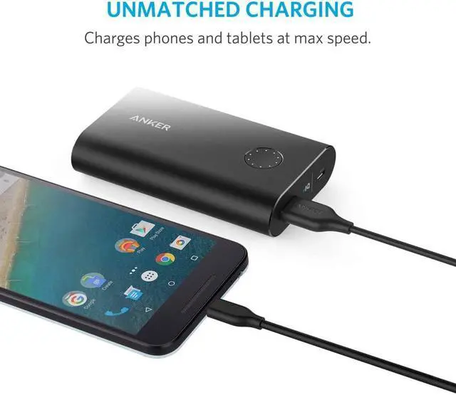 Alt view image 3 of 9 - Anker USB C Cable, Powerline USB 3.0 to USB C Charger Cable (10ft) with 56k Ohm Pull-up Resistor for Samsung Galaxy Note 8, S8, S8+, S9, Oculus Quest, Sony XZ, LG V20 G5 G6, HTC 10 and More