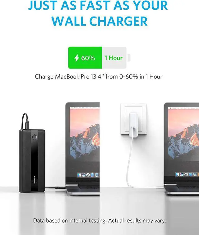 Alt view image 3 of 7 - Anker PowerCore III Elite 19200 60W Portable Charger with 65W PD Charger, PIQ 3.0 Power Bank Bundle for USB C MacBook Air/Pro/Dell XPS, iPad Pro, iPhone 12/11/mini/Pro and More