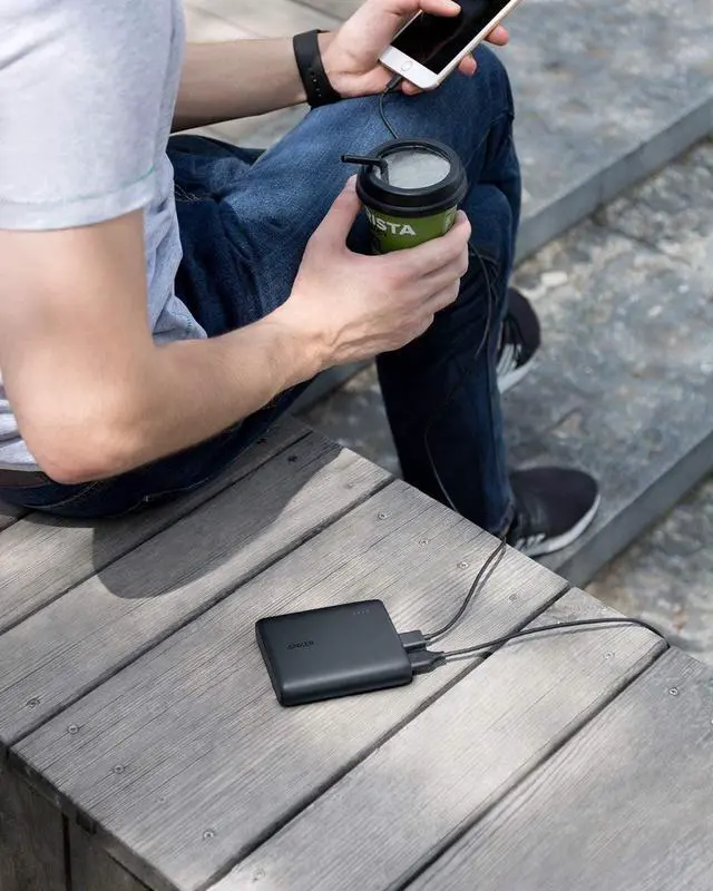 Alt view image 6 of 7 - Anker PowerCore 13000 Portable Charger - Compact 13000mAh 2-Port Ultra Portable Phone Charger Power Bank with PowerIQ and VoltageBoost Technology for iPhone, iPad, Samsung Galaxy (Black)