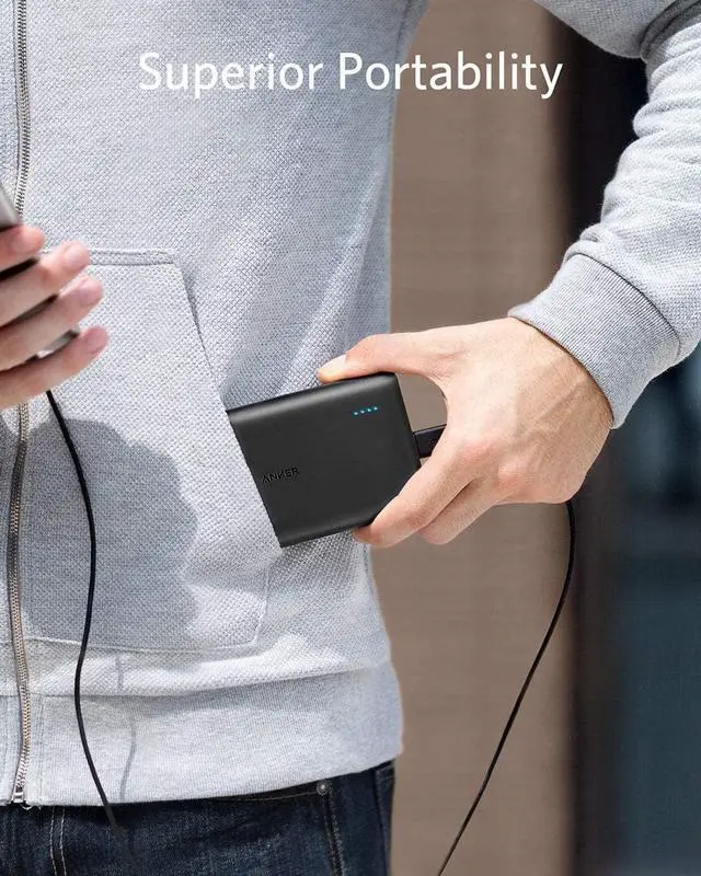 Alt view image 5 of 7 - Anker PowerCore 13000 Portable Charger - Compact 13000mAh 2-Port Ultra Portable Phone Charger Power Bank with PowerIQ and VoltageBoost Technology for iPhone, iPad, Samsung Galaxy (Black)
