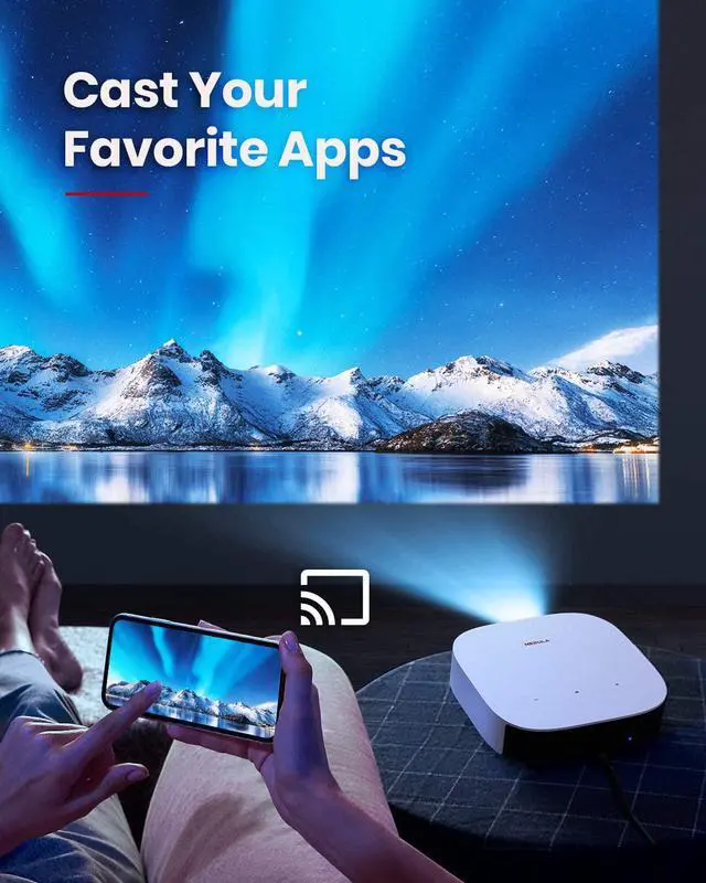 Alt view image 6 of 7 - NEBULA Anker Solar FHD 1080p Projector, 4K Supported, Dolby Digital Plus, Android TV, Built-in Stand, Autofocus, Keystone Correction, Digital Zoom, Screen Mirroring for Phones (No Built-in Battery)