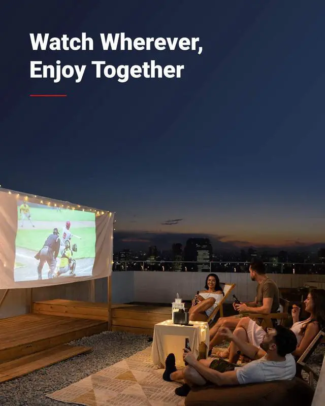 Alt view image 6 of 6 - Nebula by Anker Mars II Pro 500 ANSI Lumen Portable Projector, Black, 720p Image, Video Projector, 30 to 150 Inch Image TV Projector, Movie Projector