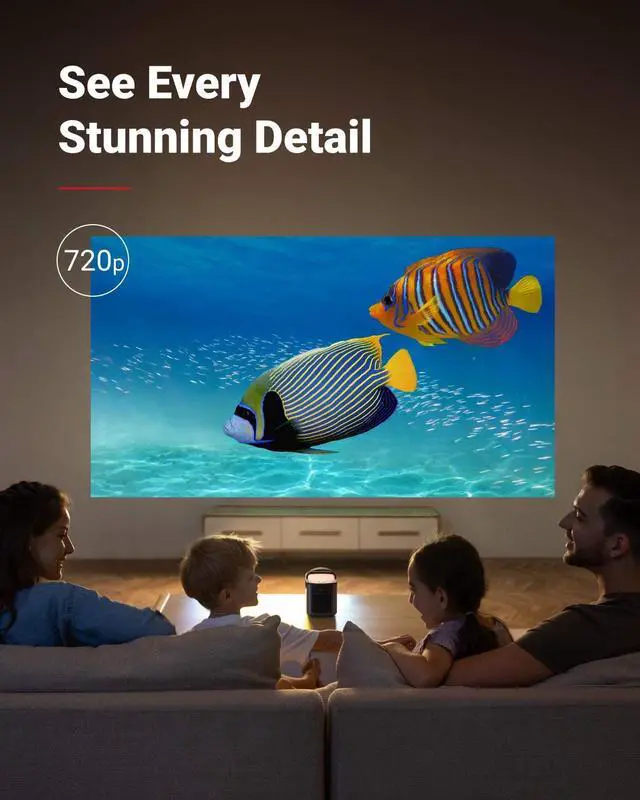 Alt view image 3 of 6 - Nebula by Anker Mars II Pro 500 ANSI Lumen Portable Projector, Black, 720p Image, Video Projector, 30 to 150 Inch Image TV Projector, Movie Projector