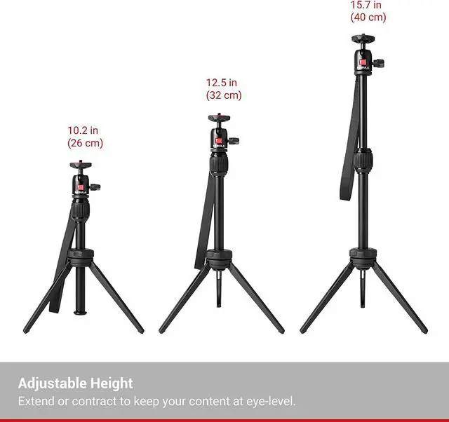 Alt view image 5 of 7 - Anker Nebula Capsule Series Adjustable Tripod Stand, Compact, Aluminum Alloy Portable Projector Stand for Capsule, Capsule Max, and Capsule II with Universal Mount and Swivel Ball Head