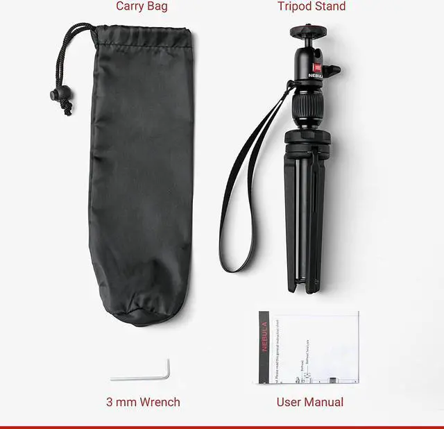Alt view image 7 of 7 - Anker Nebula Capsule Series Adjustable Tripod Stand, Compact, Aluminum Alloy Portable Projector Stand for Capsule, Capsule Max, and Capsule II with Universal Mount and Swivel Ball Head