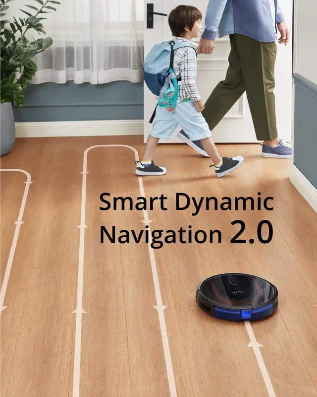Alt view image 3 of 7 - eufy by Anker, RoboVac G30 Hybrid, Robot Vacuum with Smart Dynamic Navigation 2.0, 2-in-1 Sweep and mop, 2000Pa Suction, Wi-Fi, Boundary Strips