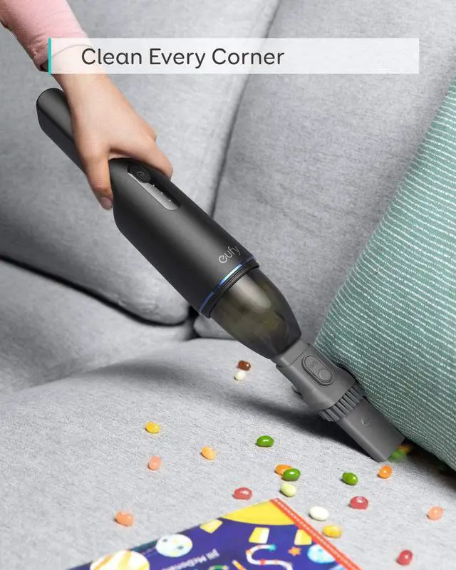 Alt view image 4 of 7 - eufy by Anker, HomeVac H11 (Upgraded), Cordless Handheld Vacuum Cleaner, Ultra-Lightweight 1.2lbs, 5500Pa Suction Power, USB Charging, for Home Cleaning