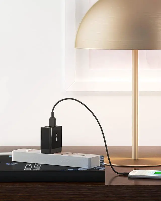 Alt view image 5 of 6 - Quick Charge 3.0, Anker 18W 3Amp USB Wall Charger (Quick Charge 2.0 Compatible) Powerport+ 1 for Anker Wireless Charger, Galaxy S10e/S10/S9/S8/Plus, Note 9/8, LG V40/V30+, iPhone, iPad and More