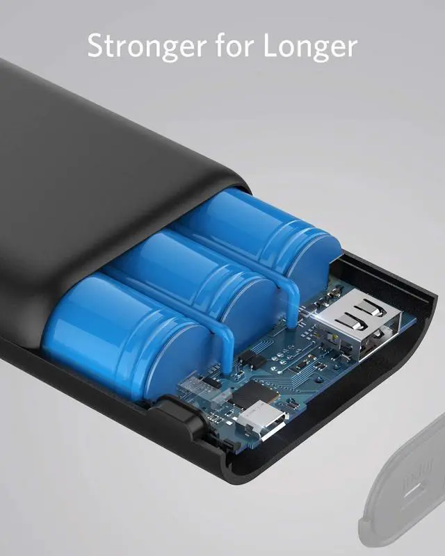 Alt view image 6 of 7 - Anker PowerCore 10000 Portable Charger, One of the Smallest and Lightest 10000mAh External Battery, for iPhone, Samsung Galaxy and More