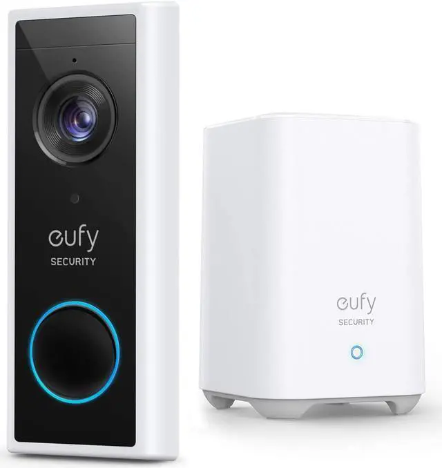 Main image of eufy Security, Wireless Video Doorbell (Battery-Powered) with 2K HD, No Monthly Fee, On-Device AI for Human Detection, 2-Way Audio, HomeBase with High-Power Wi-Fi and Built-in Storage