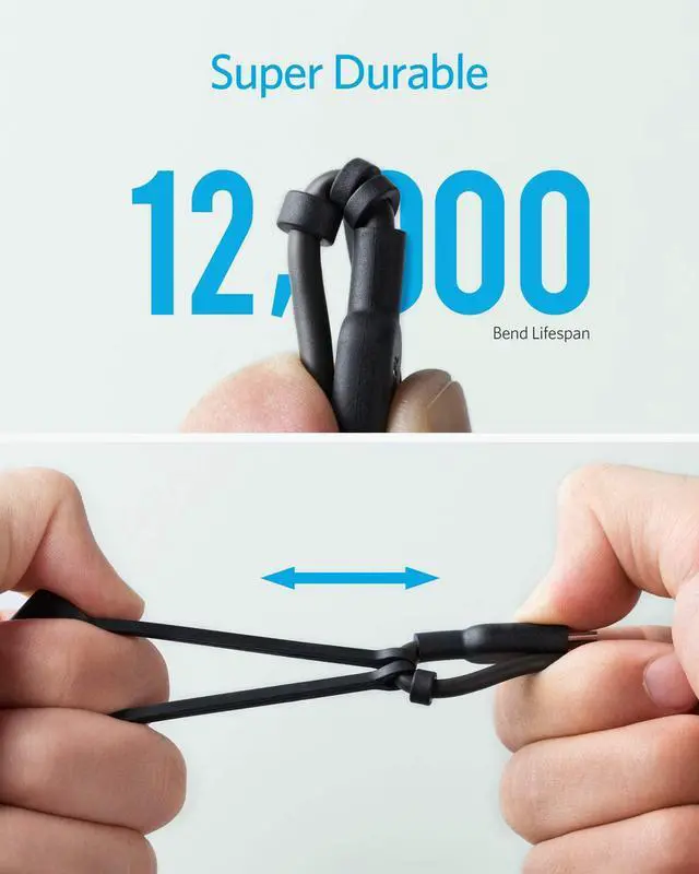 Alt view image 4 of 7 - Anker Powerline II 3-in-1 Cable, Lightning/Type C/Micro USB Cable for iPhone, iPad, Huawei, HTC, LG, Samsung Galaxy, Sony Xperia, Android Smartphones, and More, Universal Compatibility - 3 ft.